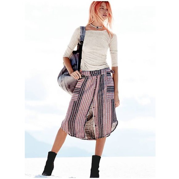 Free People Dresses & Skirts - Free People Train Of Love Cotton Skirt